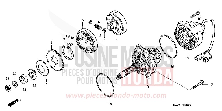 GENERATOR (ST1100S/AS) von Pan-European ABS PEARL ATLANTIS BLUE (B142D) von 1995